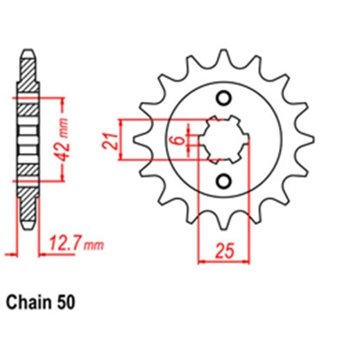 Front Sprocket Steel 15T 428