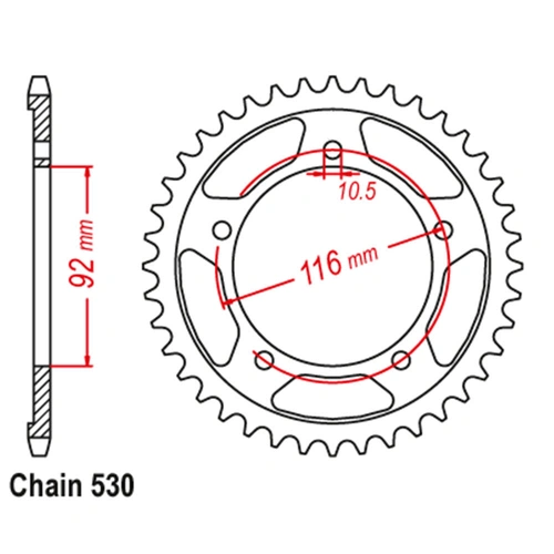 Rear Sprocket - Steel 42T #530