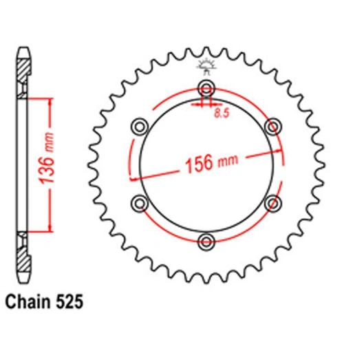 RR SPR STEEL 43T 525P