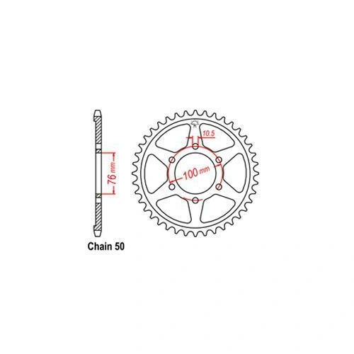 Link Rear Sprocket - Suzuki - 530 - Steel - 43