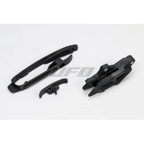 UFO Chain Guide & Swingarm Chain Slider Kit - Husqvarna TC/TE/TX/FC/FE 14-20 - Black