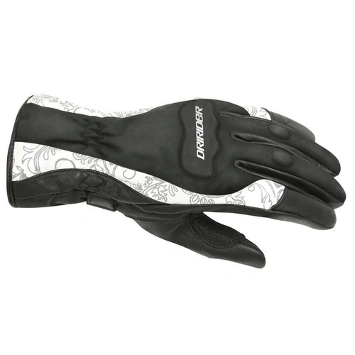 Dri Rider Vivid 2 Womens Gloves - Black/White - L - SKU:4004327