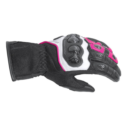 Dri Rider Air-Ride Womens Gloves - Black/White/Pink - S - SKU:4005750