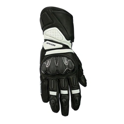 Argon Duty Leather Road Gloves - Black/White