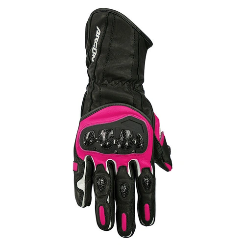 Argon Ladies Rush Leather Road Gloves - Black/Pink - XL - SKU:4006347