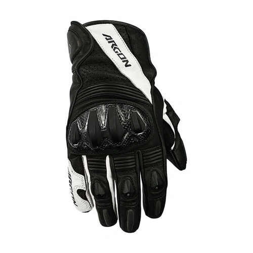 Argon Turmoil Leather Road Gloves - Black/White - L - SKU:4006456