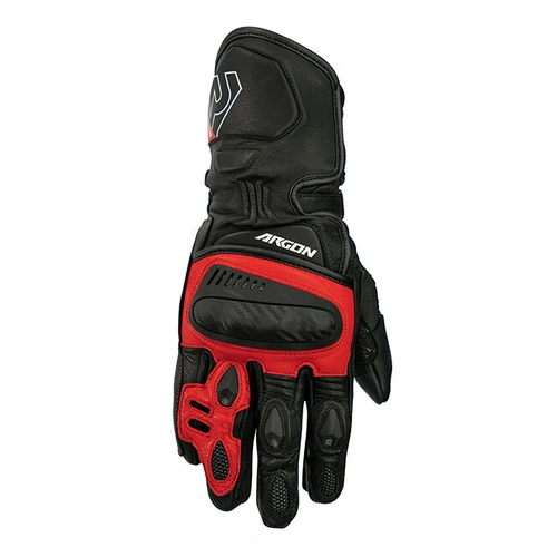 Argon Engage Leather Road Gloves - Black/Red - S - SKU:4006577