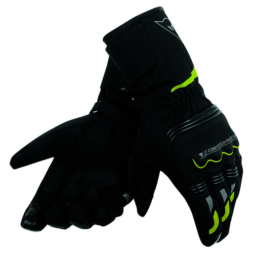 Dainese Tempest D-Dry Short Gloves - Black/Fluro Yellow - S - SKU:4006776