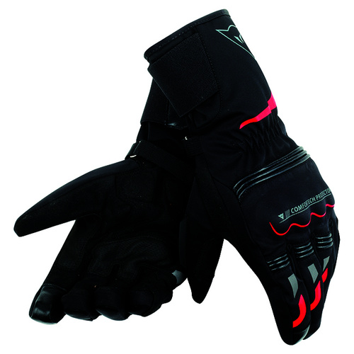 Dainese Tempest D-Dry Short Gloves - Black/Red - XL - SKU:4006784