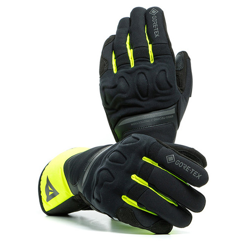 Dainese Nembo Gore-Tex Gloves - Black/Fluro Yellow - XS - SKU:4007214