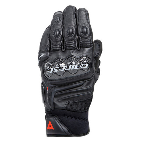 Dainese Carbon 4 Short Leather Gloves - Black/Black - S - SKU:4007240