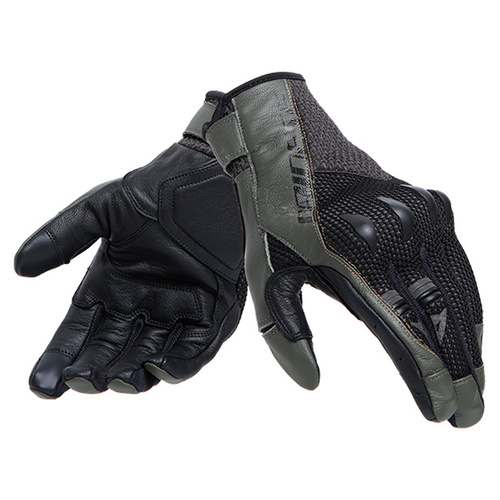 Dainese Karakum Ergo-Tek Gloves - Black/Army Green - S - SKU:4007618