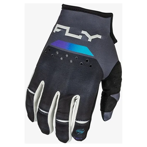 Fly Racing Kinetic Reload MX Gloves - Charcoal/Black/Blue Iridium - XS - SKU:4008155