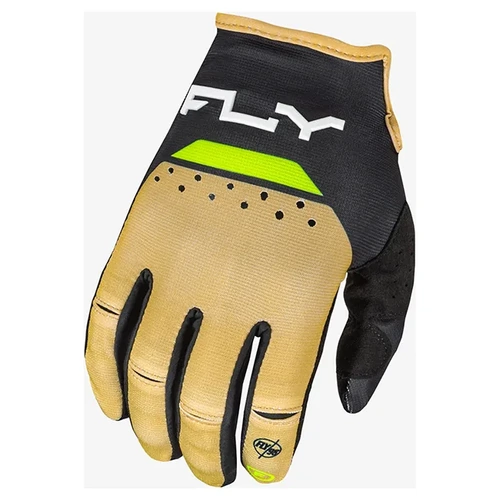 Fly Racing Kinetic Reload MX Gloves - Khaki/Black/Hi-Vis - XS - SKU:4008167