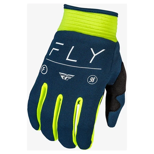 Fly Racing F-16 MX Gloves - Navy/Hi-Viz/White - S - SKU:4008202