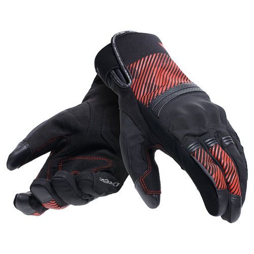 Dainese Fulmine D-Dry Gloves - Black/Black/Red - XXXL - SKU:4008338