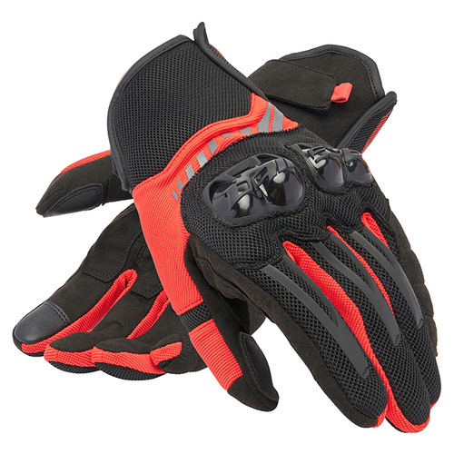 Dainese Mig 3 Air Tex Gloves - Black/Lava Red - XS - SKU:4008384
