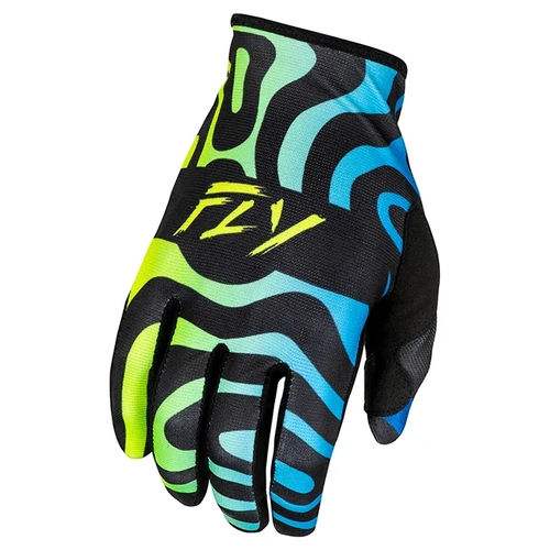 Fly Racing 2025 Lite Zen MX Gloves - Black/Blue/Yellow - 2XL - SKU:4008439
