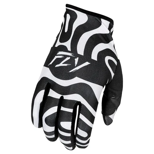 Fly Racing 2025 Lite Abyss MX Gloves - Abyss White/Black