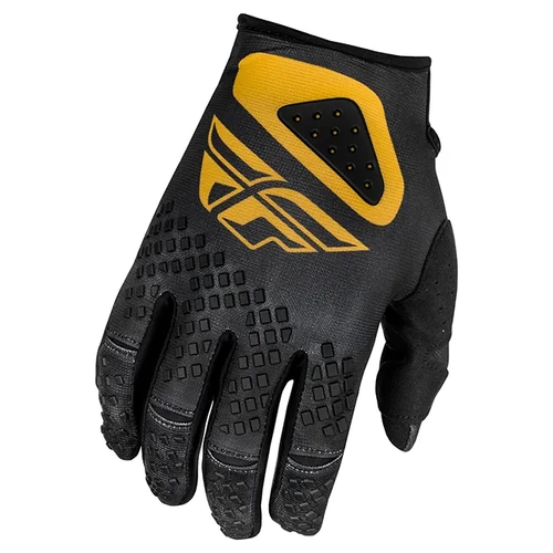 Fly Racing 2025 Youth Kinetic Center MX Gloves - Black/Gold