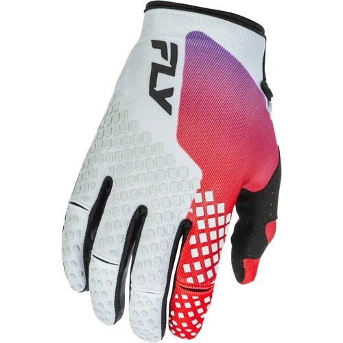 Fly Racing 2026 Youth Kinetic MX Gloves - Grey/Red/Purple/Black - YS - SKU:4008929