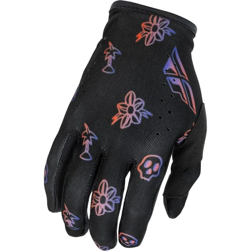 Fly Racing 2026 Lite SE Outline MX Gloves - Black/Red/Purple - S - SKU:4009113