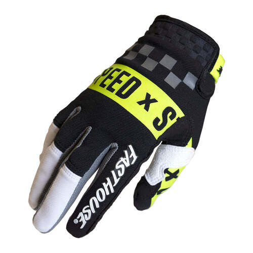 Fashthouse Speed Style Domingo Gloves - White/Black - S - SKU:40371008