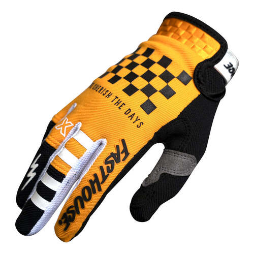 Fasthouse Speed Style Brute Gloves - Black/Amber - S - SKU:40392008