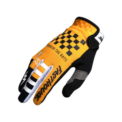 Fasthouse Speed Style Brute Youth Gloves - Black/Amber - S - SKU:40392021