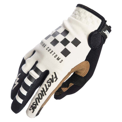 Fasthouse Speed Style Hot Wheels Gloves - White/Black - S - SKU:40491008