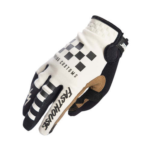 Fasthouse Speed Style Hot Wheels Youth Gloves - White/Black - XS - SKU:40501020