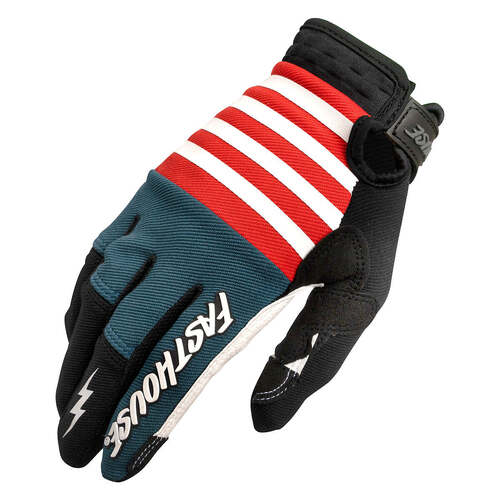 Fasthouse Speed Style Omega Gloves - Red/Slate - S - SKU:40514308