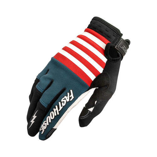 Fasthouse Speed Style Omega Youth Gloves - Red/Slate - XS - SKU:40594320