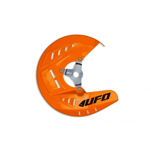 UFO KTM Front Disc Cover With Aluminium Mount - SX/SXF 15-22/EXC/EXCF 15-25 - Orange