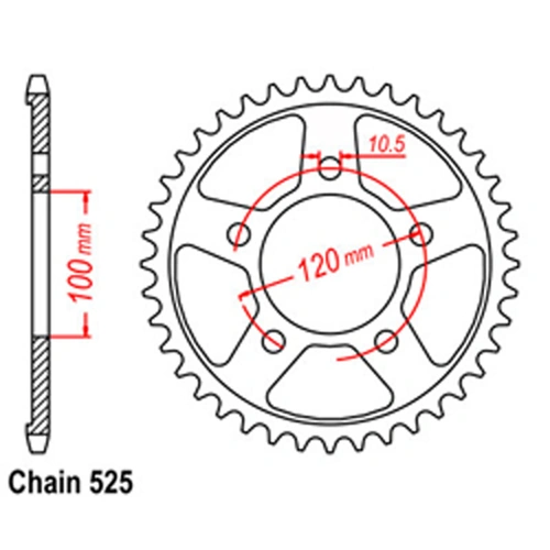 RR SPR STEEL 42T 525P