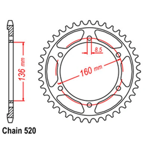 RR SPR STEEL 40T 520P