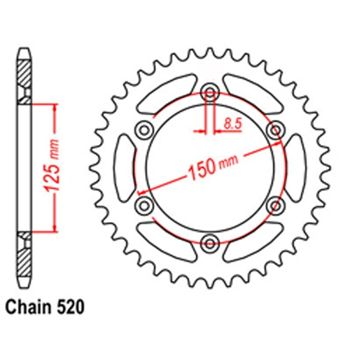 RR SPR STEEL 42T 520P