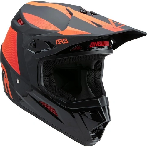 Answer AR-3 Phantom Helmet - Black/Red - XS - SKU:446295