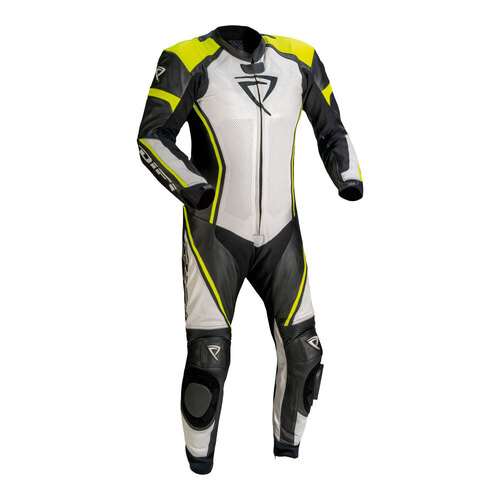 Difi Imola 1 Pce Leather Suit - Black/White/Yellow - S - SKU:46-1083-49
