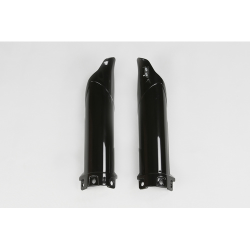 UFO Fork Slider Protectors - Kawasaki KX85 2014-2023 - Black - SKU:4731001
