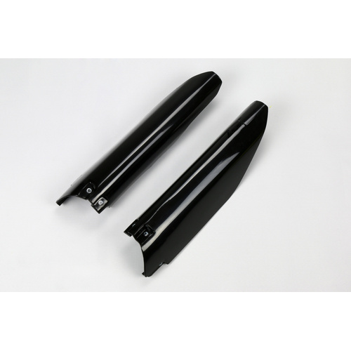 UFO Suzuki Fork Slider Covers RM125/250 07-11/RMZ250/450 07-19 - Black - SKU:4913001