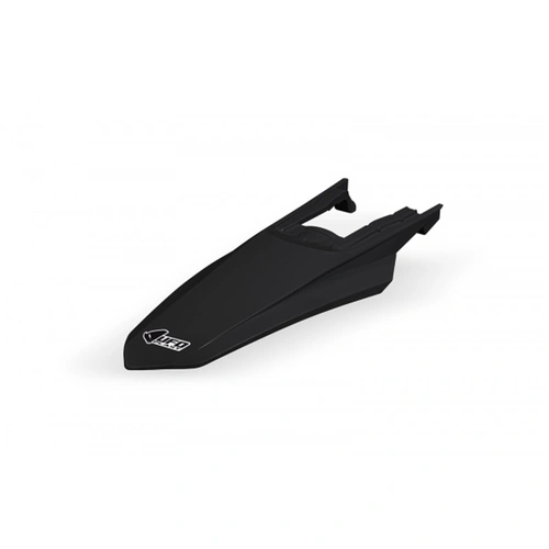 UFO Rear Fender W.Pins - KTM EXC 150/XC W150/XC W150TPI/EXC 250/XC W250/EXC-F 250/XCF W250/EXC 300/XC W300/EXC 24-25 - Black - SKU:5023001
