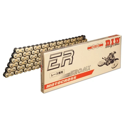 D.I.D Exclusive Racing 520MX RB Chain - Gold/Black 120L - SKU:520MXGB120RB