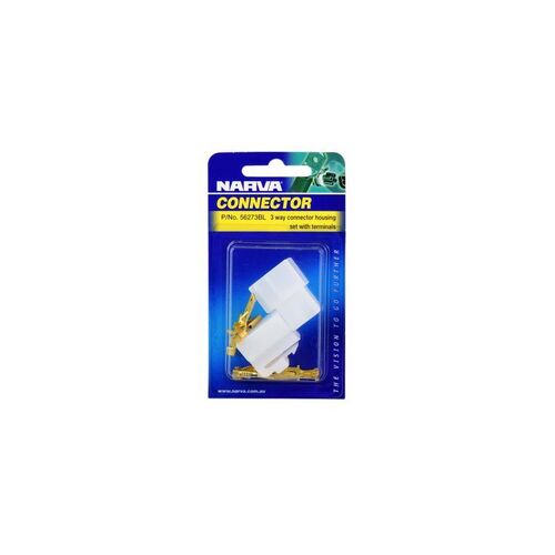 Narva 3 Way Male Quick Connector Housing (2 Pack)