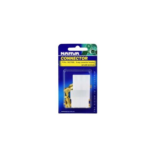 Narva 6 Way Male Quick Connector Housing (2 Pack)