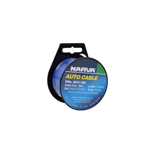 10A 3MM BLUE SINGLE CORE CABLE (7M) - SKU:5813-7BE
