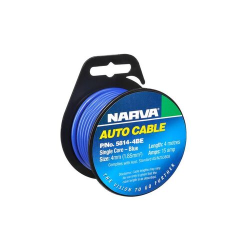 15A 4MM BLUE SINGLE CORE CABLE (4M) - SKU:5814-4BE