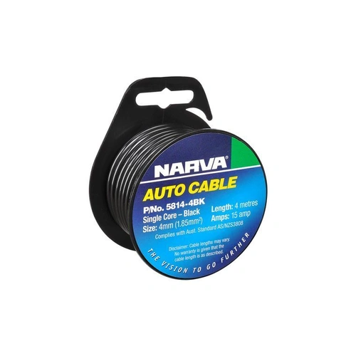 15A 4MM BLACK SINGLE CORE CABLE (4M)