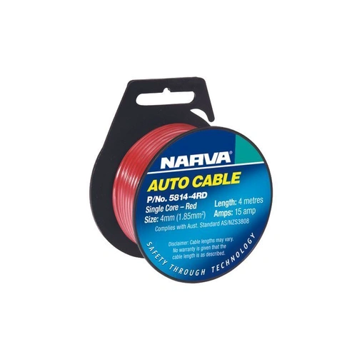15A 4MM RED SINGLE CORE CABLE (4M)