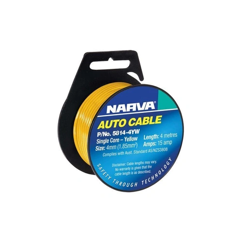 15A 4MM YELLOW SINGLE CORE CABLE (4M)